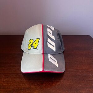 Vintage Chase Authentics NASCAR Jeff Gordon Hat Cap Dupont Gray and Navy Blue